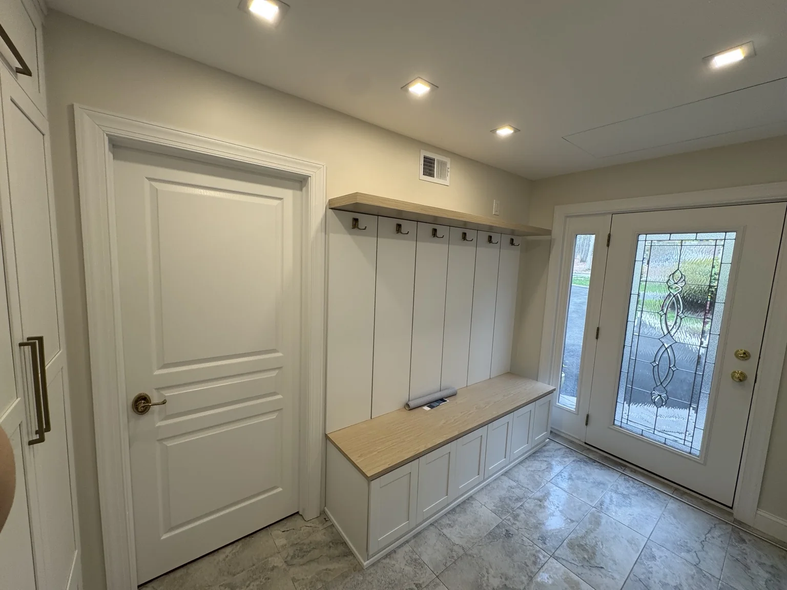 Mudroom after renovation in Manalapan NJ